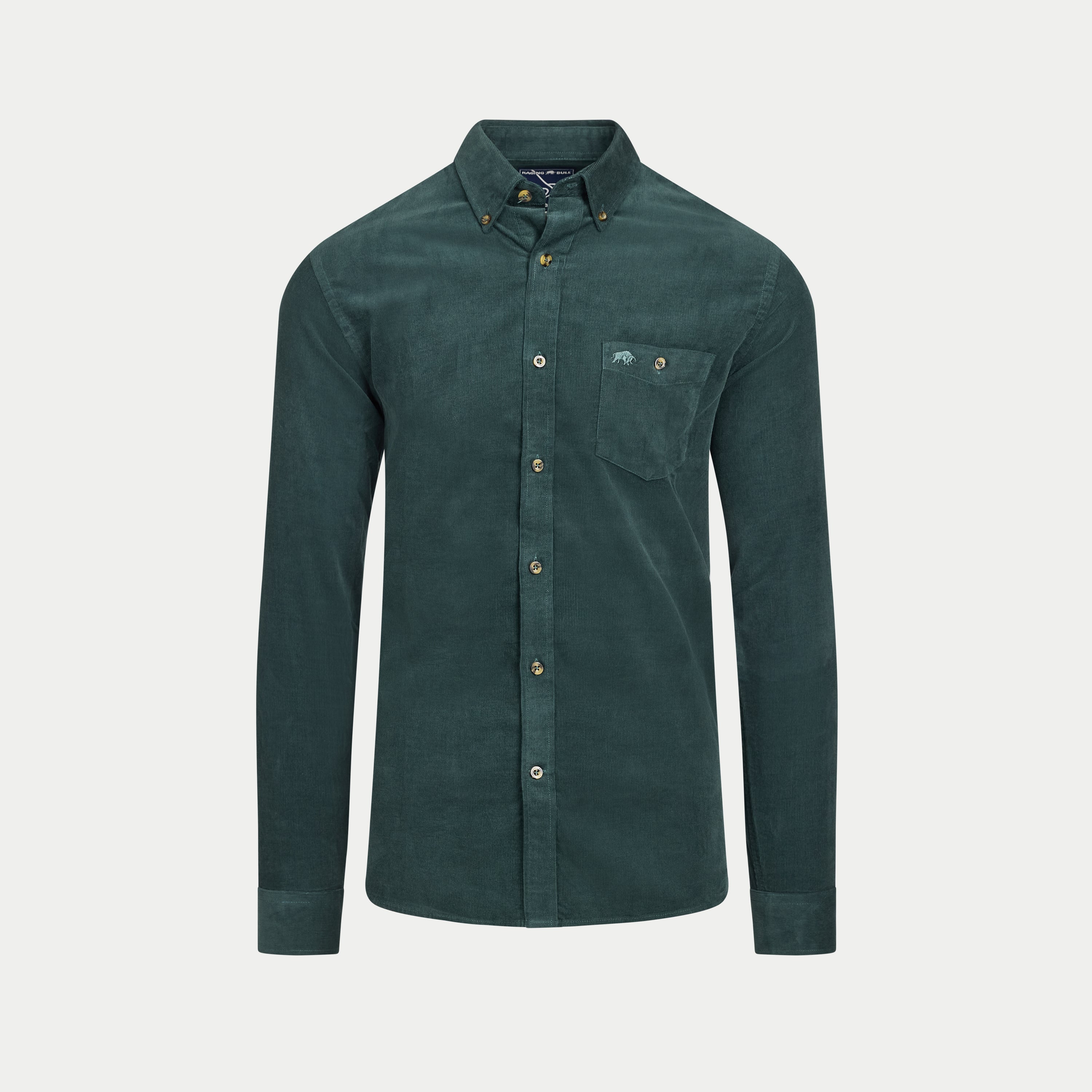 Long Sleeve Soft Needle Corduroy Shirt - Forest