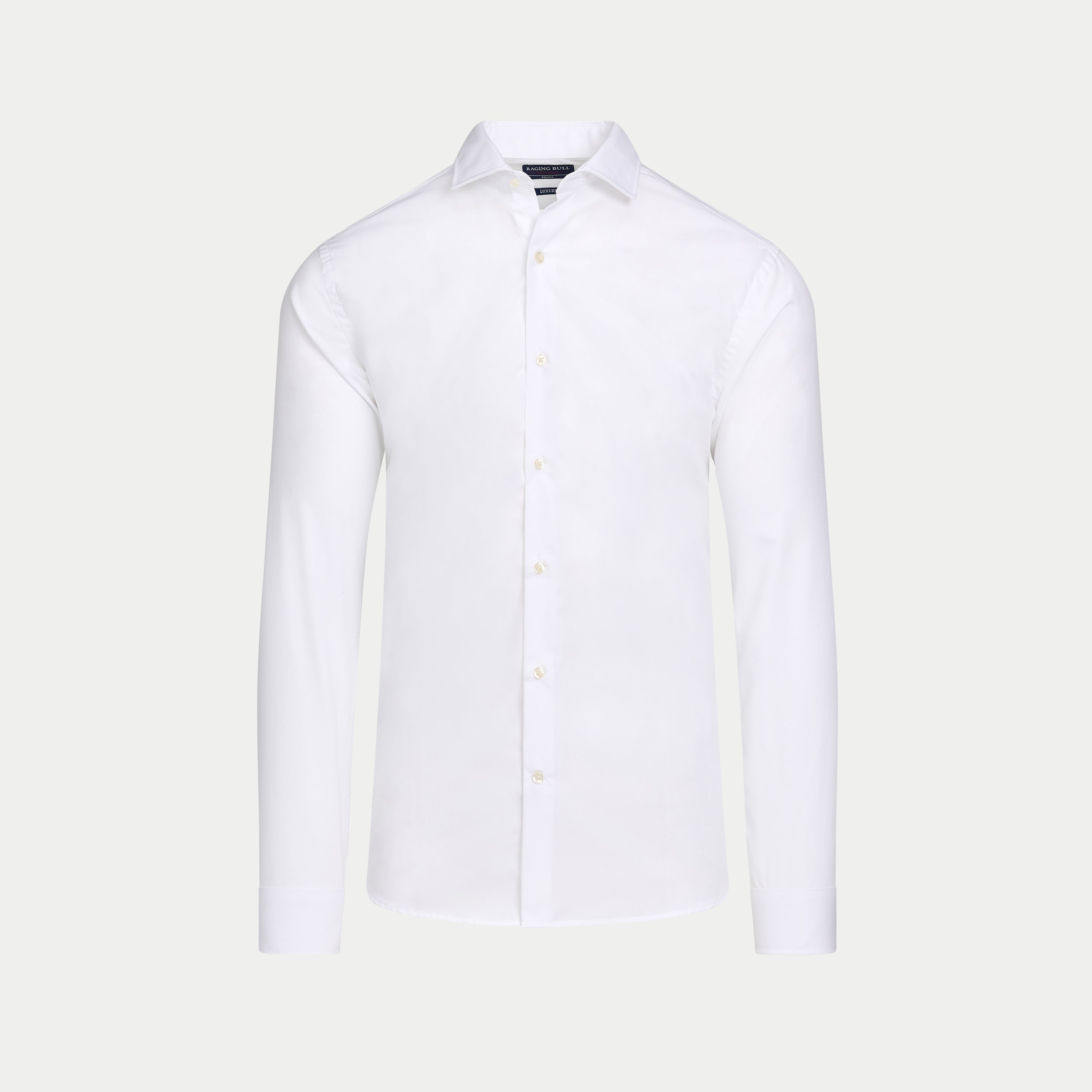 Long Sleeve Premium Dobby Cotton Oxford Shirt  - White
