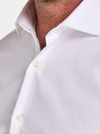 Long Sleeve Premium Dobby Cotton Oxford Shirt  - White