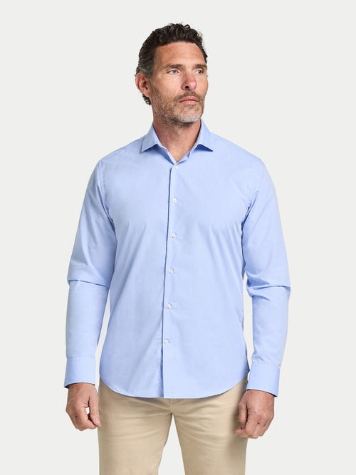 Long Sleeve Premium Dobby Cotton Oxford Shirt  - Sky Blue
