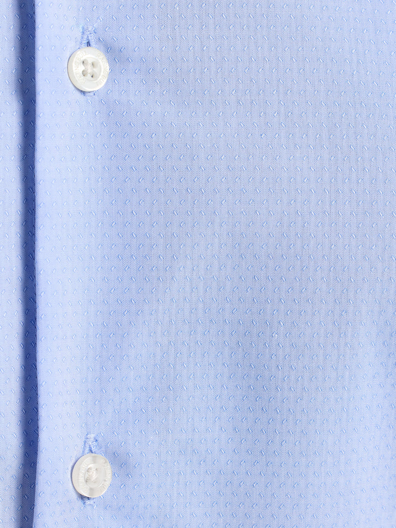 Long Sleeve Premium Dobby Cotton Oxford Shirt  - Sky Blue