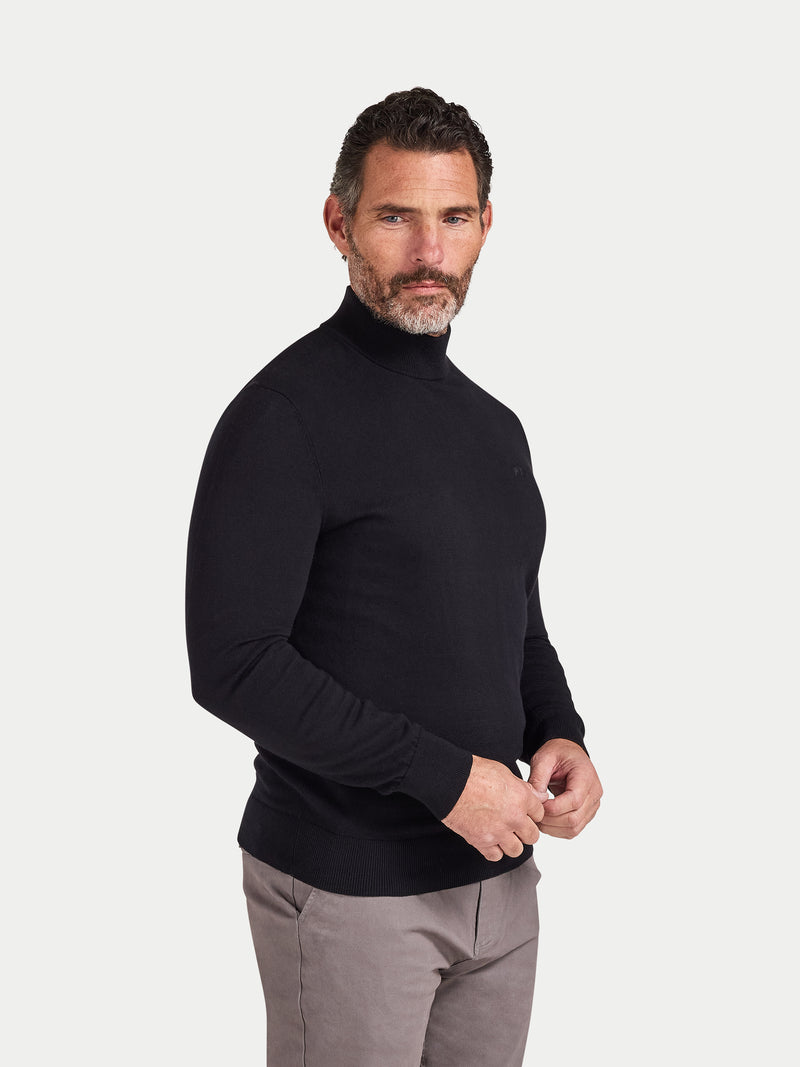 Turtle Neck Knit - Black