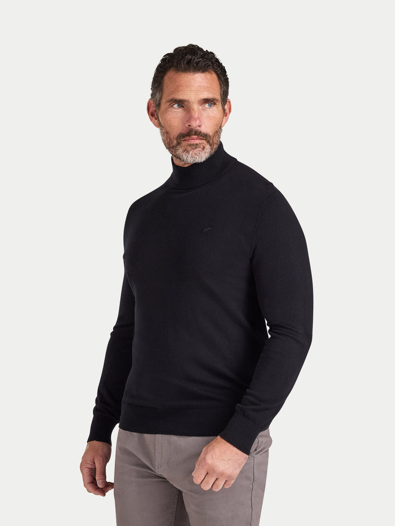 Turtle Neck Knit - Black