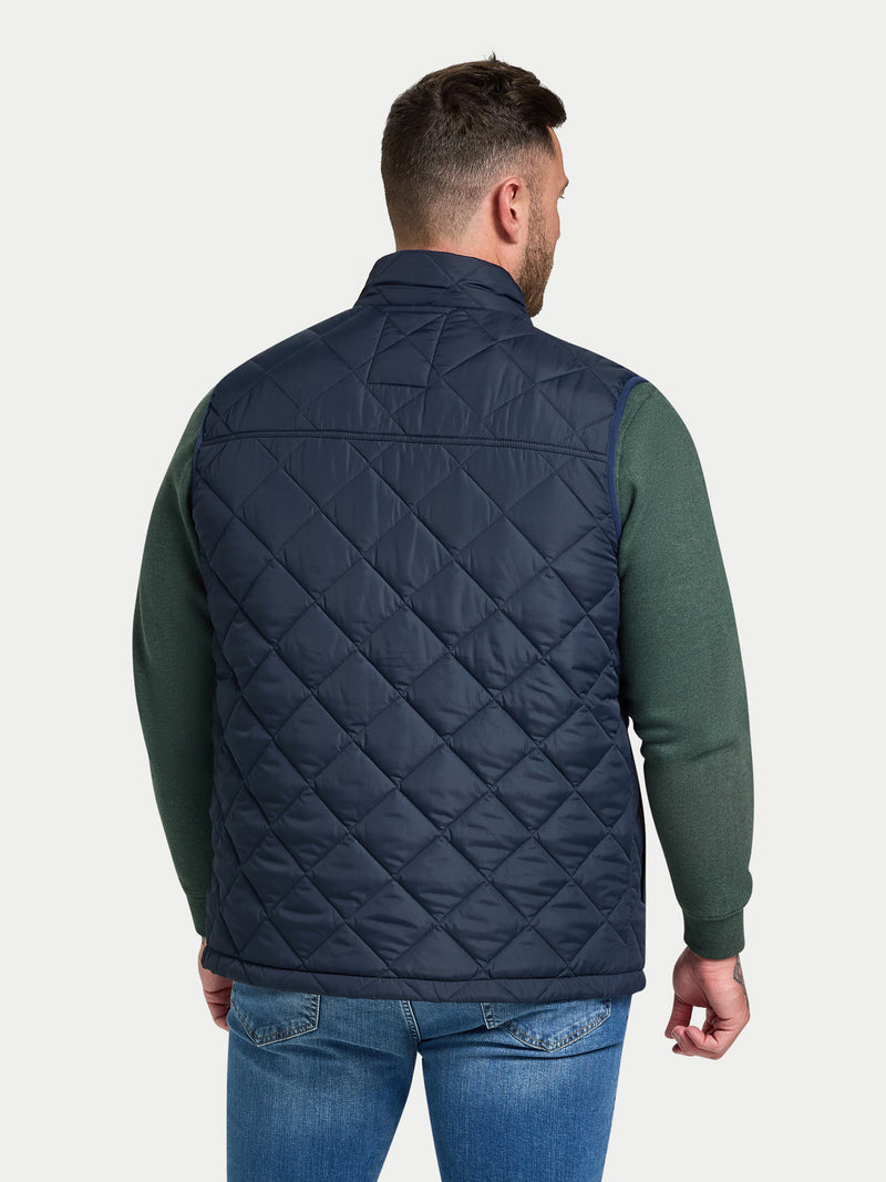 Quilted Gilet - Navy