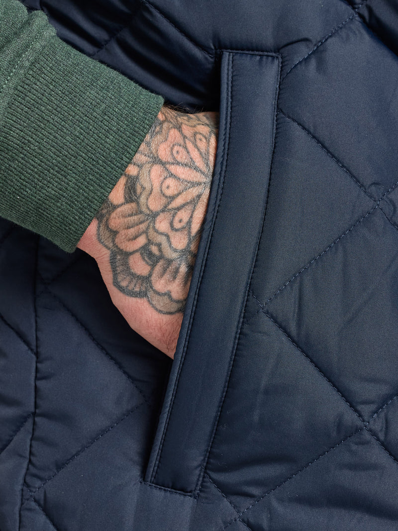 Quilted Gilet - Navy
