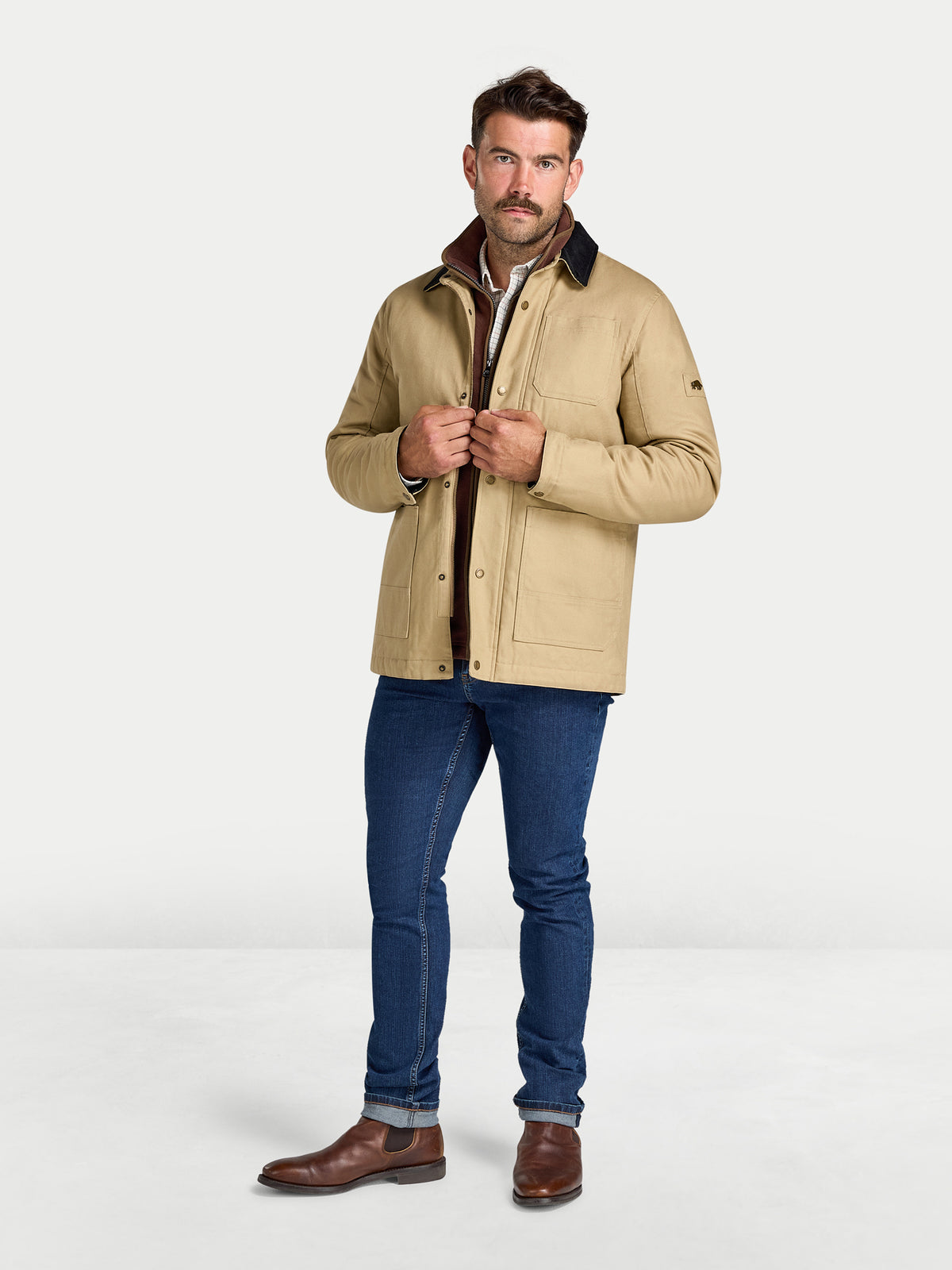 Wadded Canvas Jacket - Toast