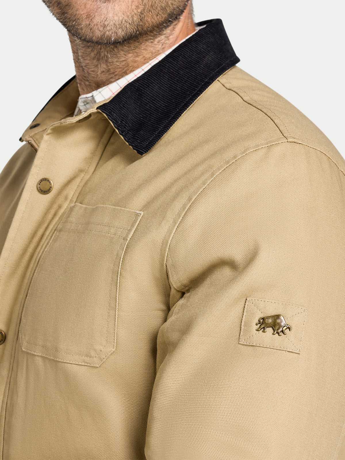 Wadded Canvas Jacket - Toast