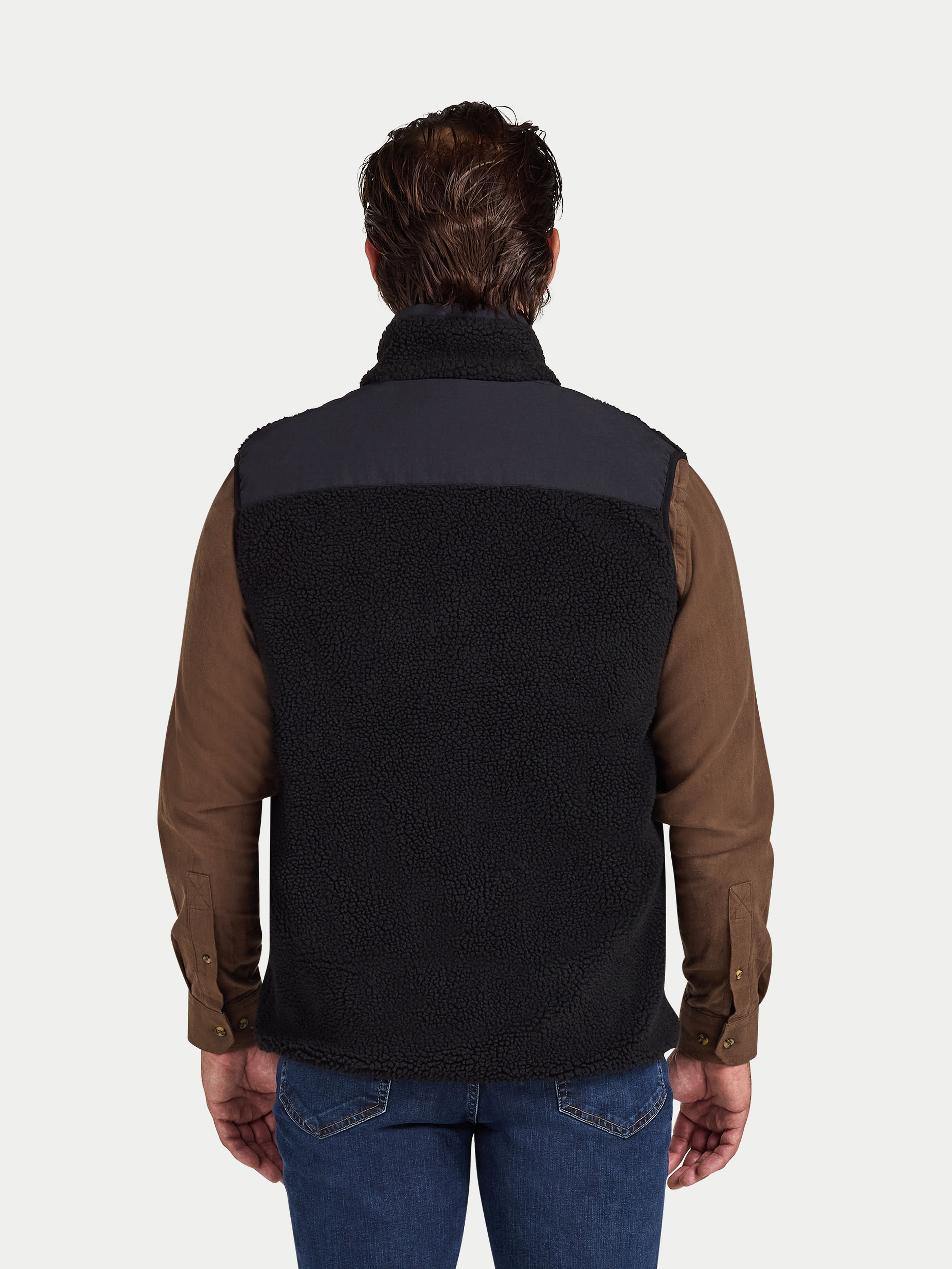 Heavy Borg Fleece Gilet - Black