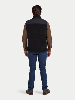 Heavy Borg Fleece Gilet - Black