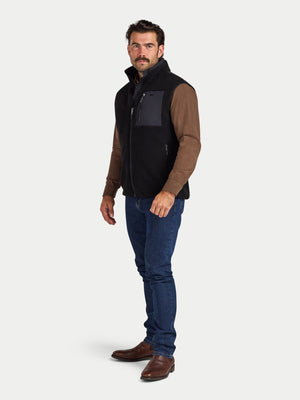 Heavy Borg Fleece Gilet - Black
