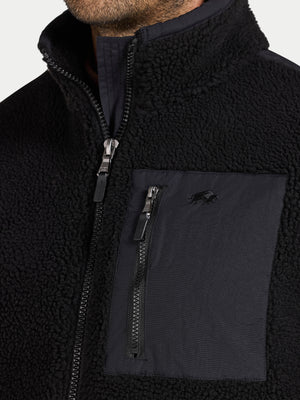 Heavy Borg Fleece Gilet - Black