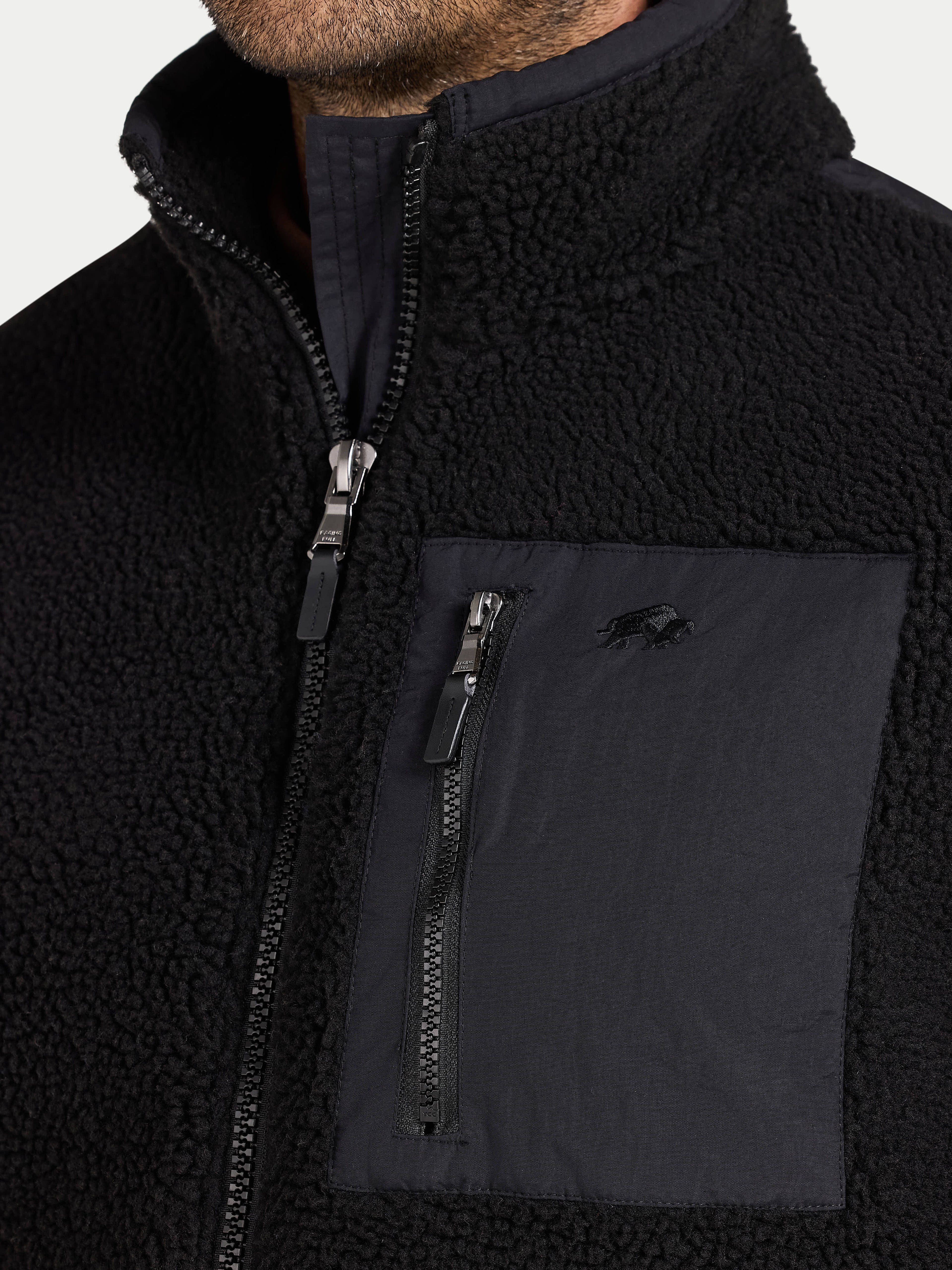 Heavy Borg Fleece Gilet - Black