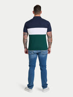 Cut & Sew Panel Pique Polo - Forest