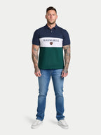 Cut & Sew Panel Pique Polo - Forest