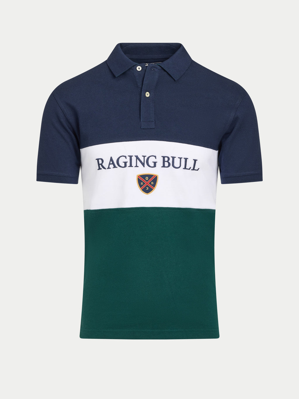 Cut & Sew Panel Pique Polo - Forest