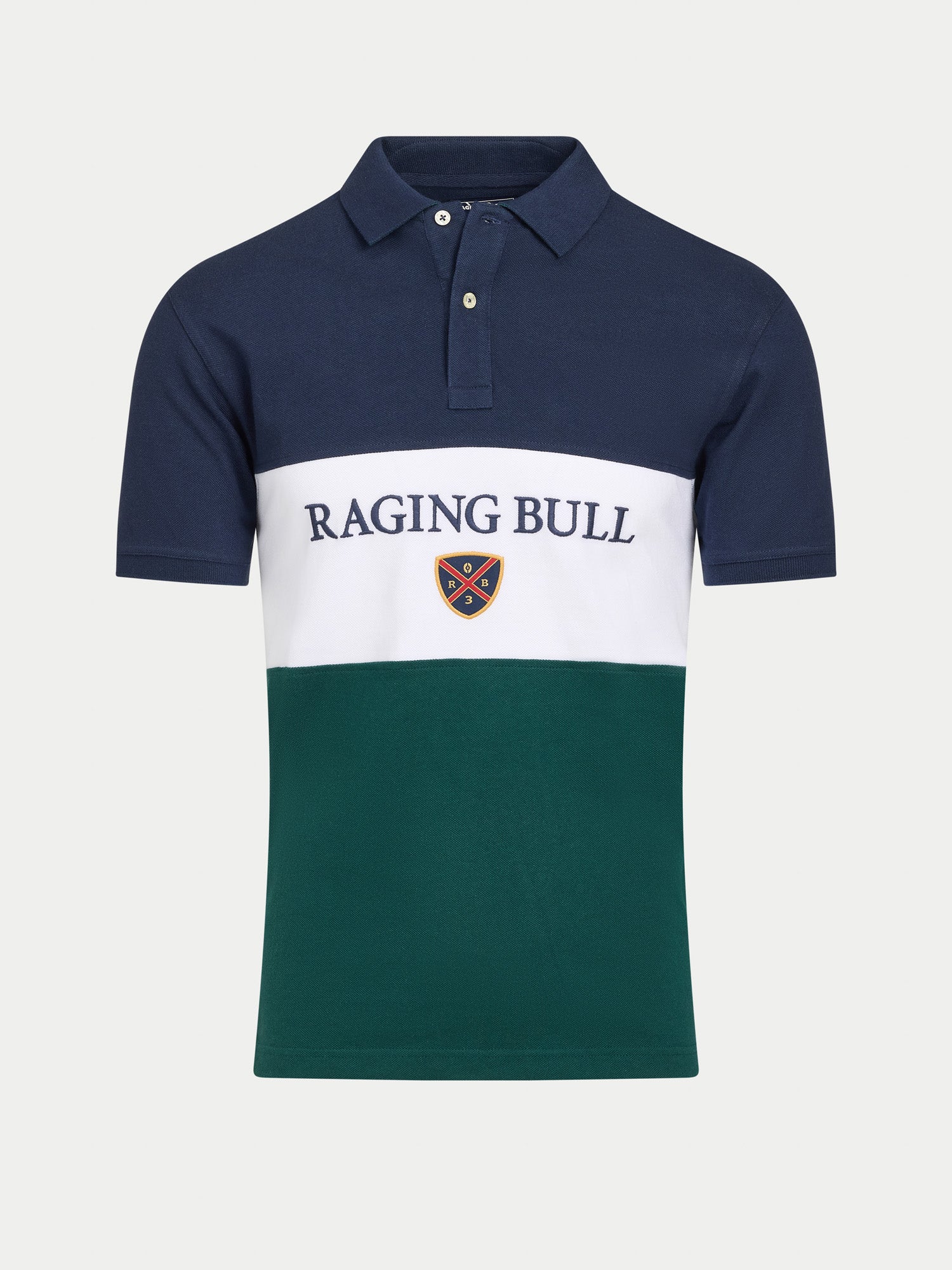 Cut & Sew Panel Pique Polo - Forest
