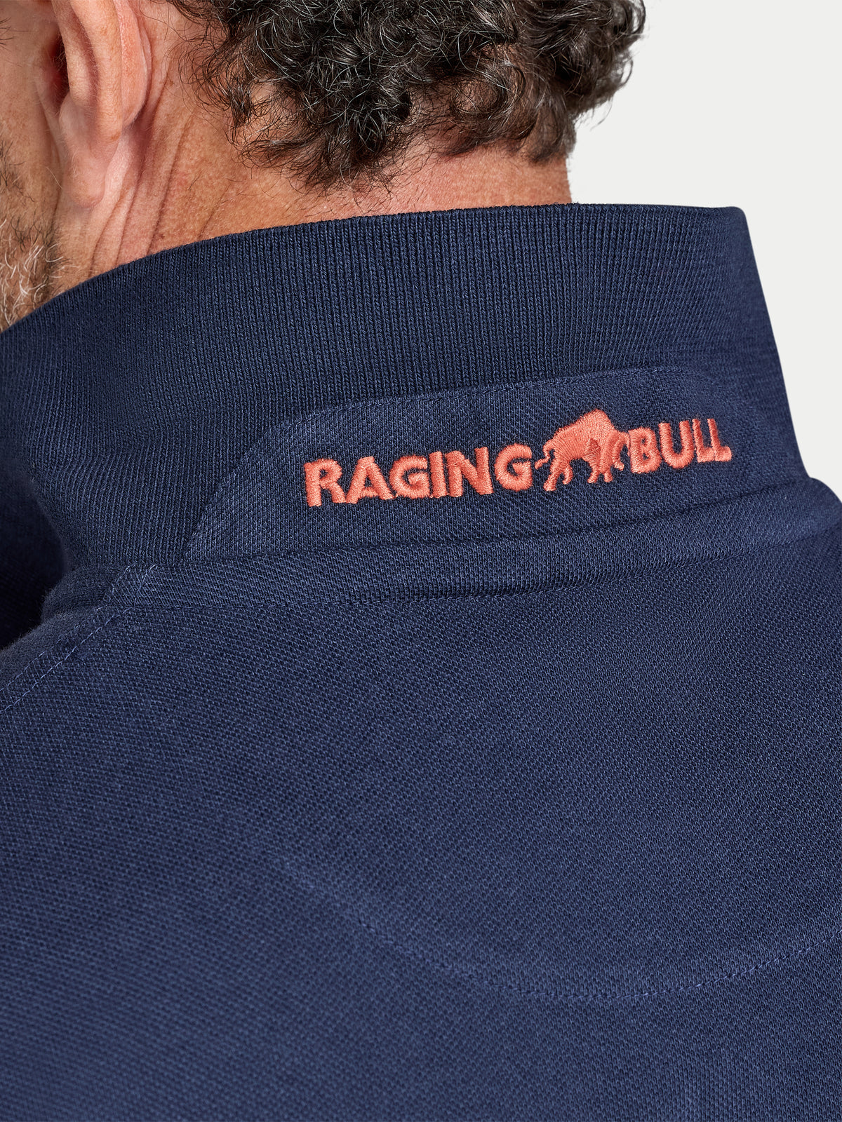 Cut & Sew Panel Pique Polo - Burnt Orange