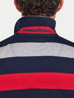 S/S Contrast Chest Stripe Polo - Red