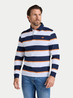 Multi Stripe Rugby Shirt - Long Sleeve - Orange