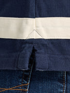 L/S Cut & Sew Stripes Rugby - Navy