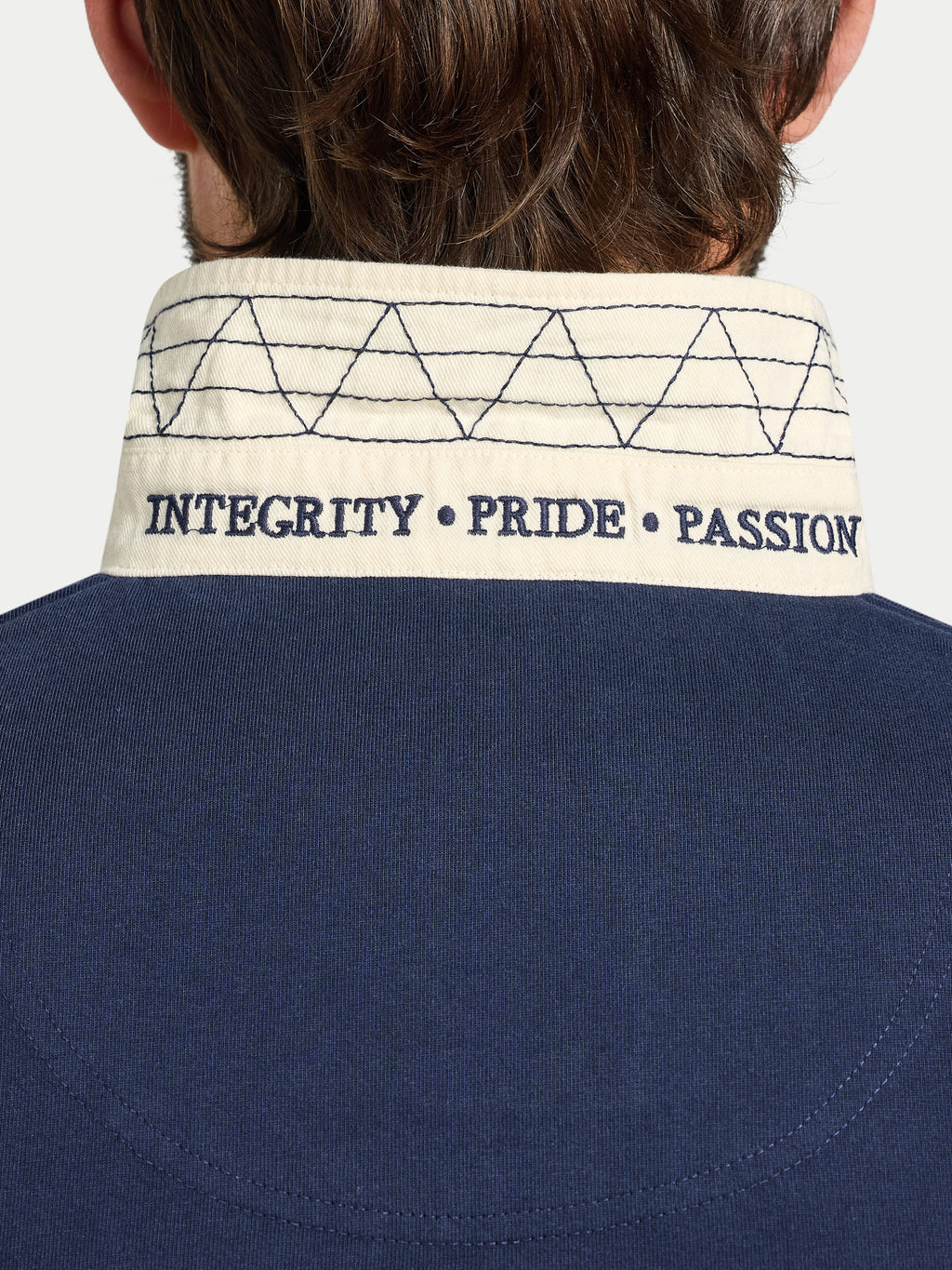 L/S Cut & Sew Stripes Rugby - Navy
