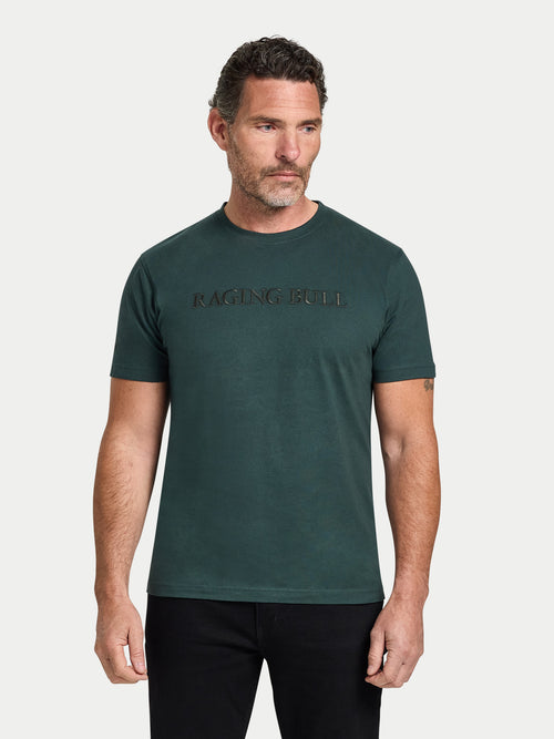 Raging Bull Embroidery T-Shirt - Forest