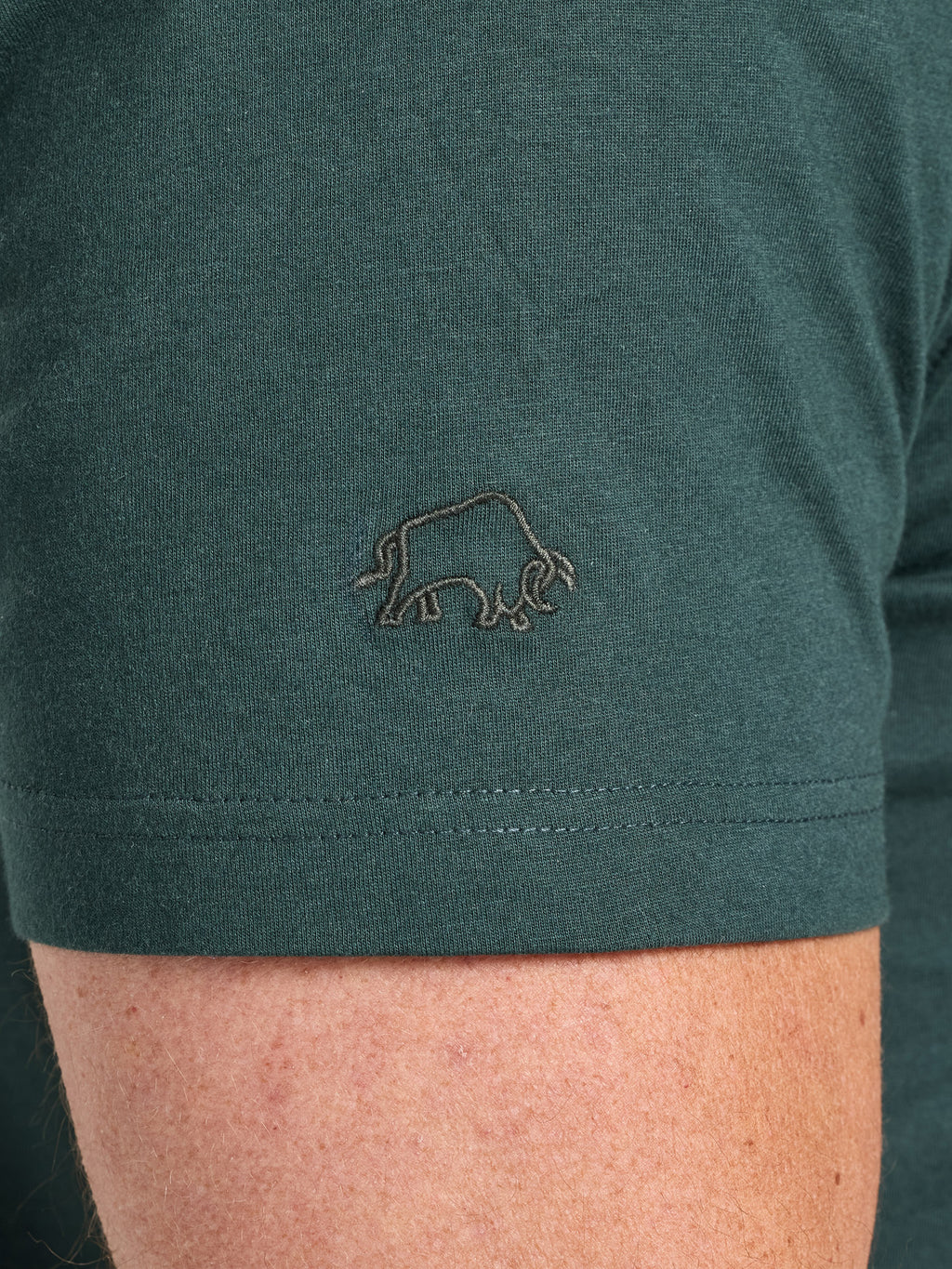 Raging Bull Embroidery T-Shirt - Forest