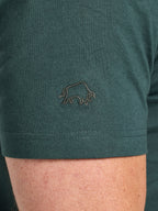 Raging Bull Embroidery T-Shirt - Forest