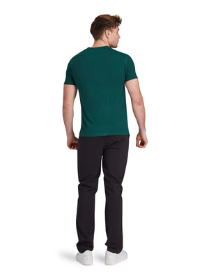 Embroidered Tonal Union Jack Bull T-Shirt - Forest