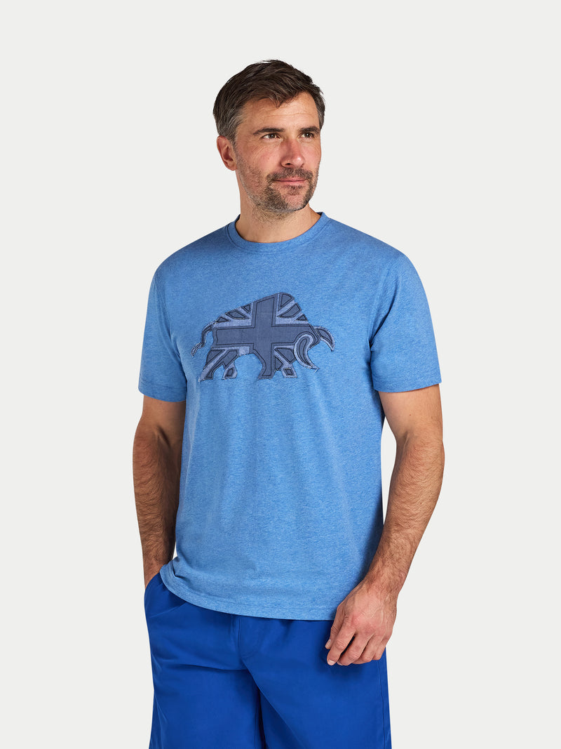 Union Jack Bull T-Shirt - Denim Blue