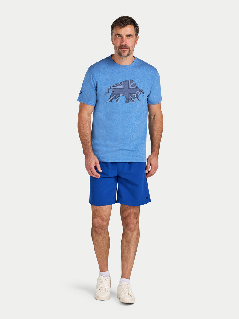 Union Jack Bull T-Shirt - Denim Blue