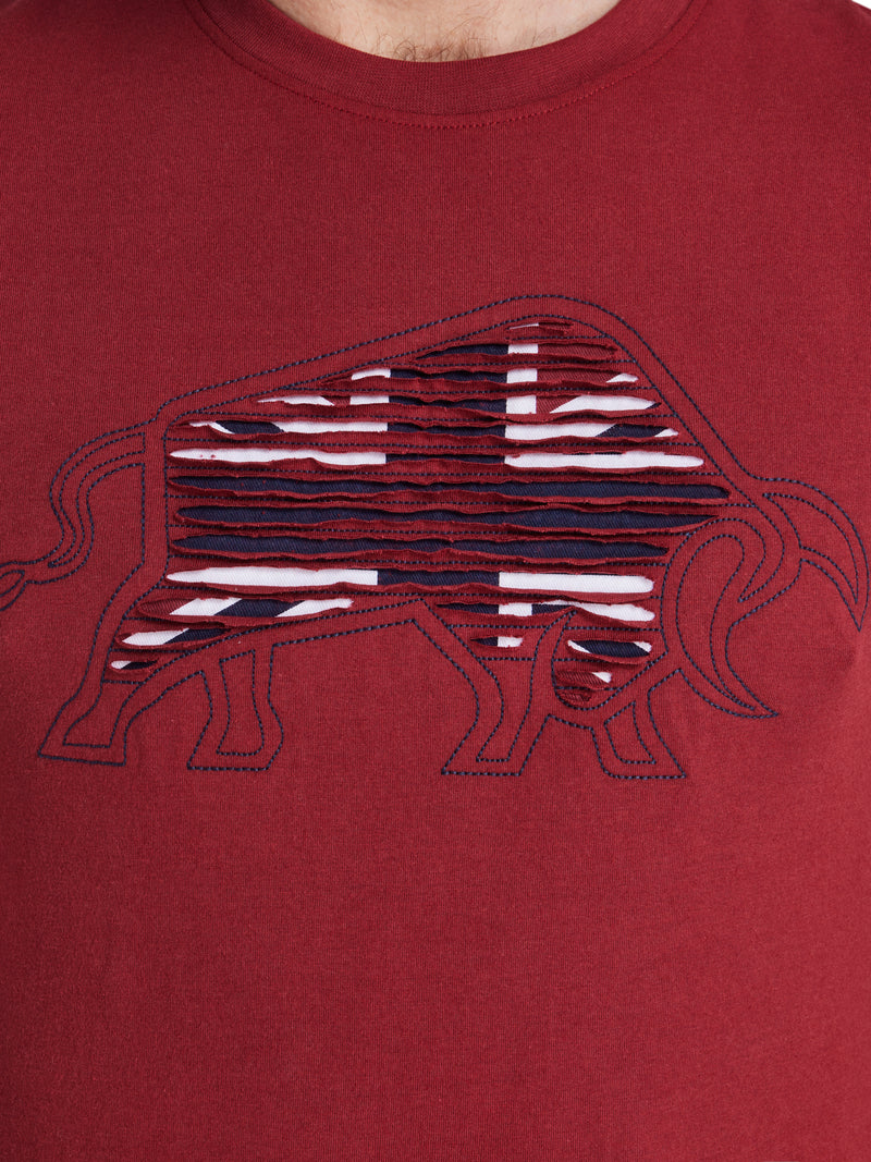 Slash Bull T-Shirt - Claret