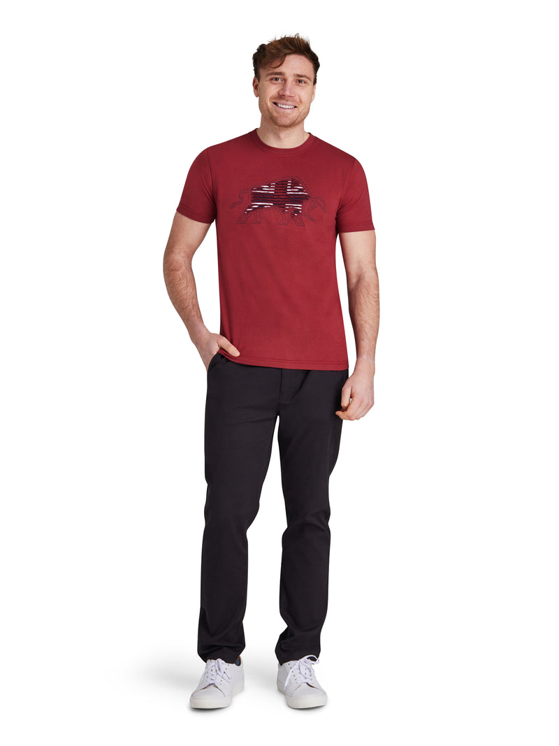 Slash Bull T-Shirt - Claret