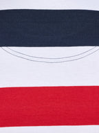 Contrast Chest Stripe T-Shirt - Navy/Red