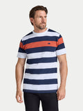 Contrast Chest Stripe T-Shirt - Rust