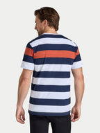 Contrast Chest Stripe T-Shirt - Rust