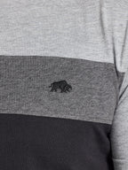 Cut & Sew Panel T-Shirt - Black