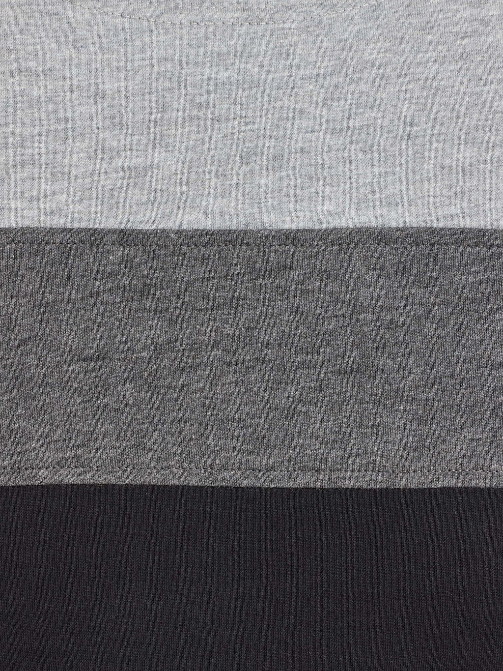 Cut & Sew Panel T-Shirt - Black