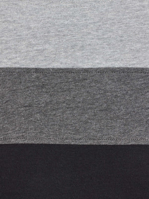 Cut & Sew Panel T-Shirt - Black