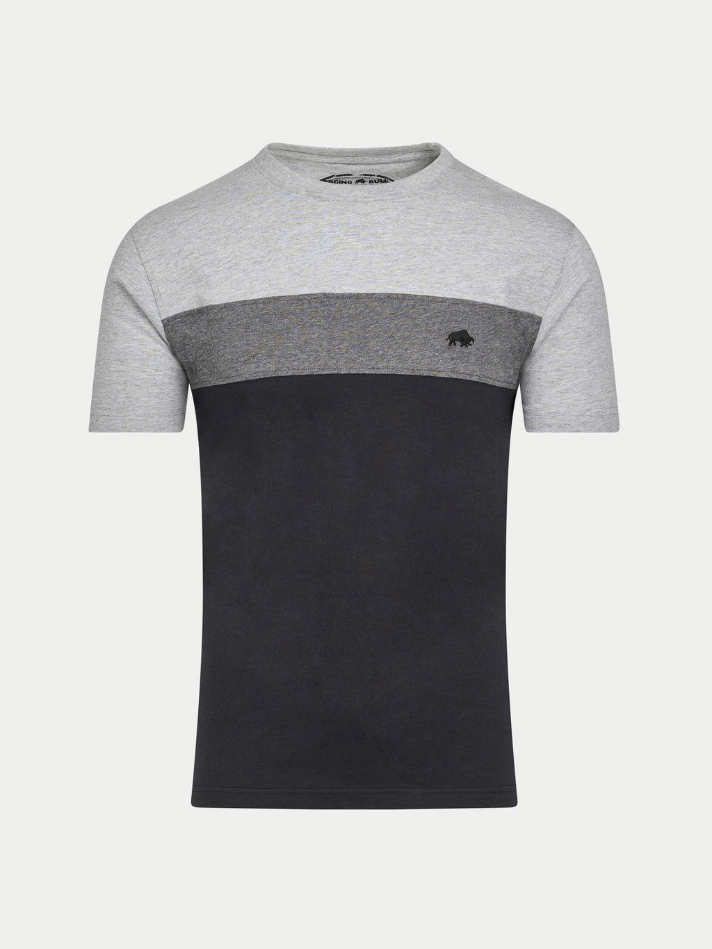 Cut & Sew Panel T-Shirt - Black