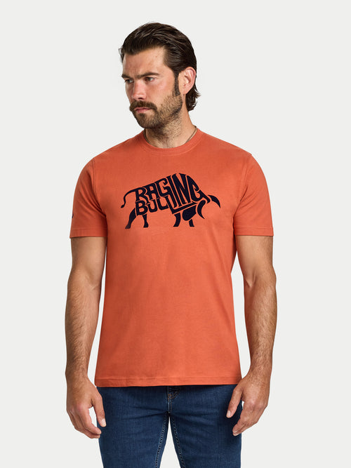 Flock Bull T-Shirt - Orange