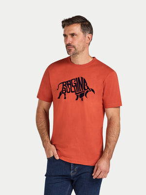 Flock Bull T-Shirt - Orange