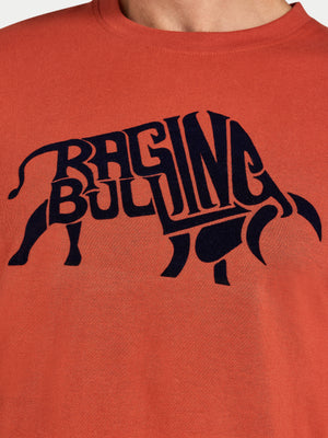 Flock Bull T-Shirt - Orange