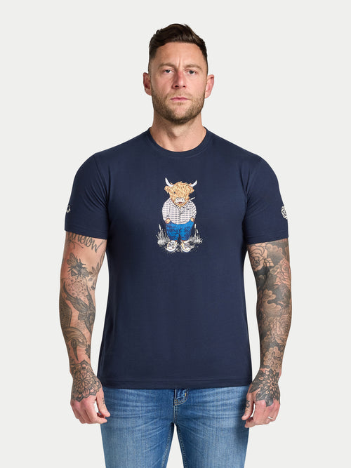 Farmer Bully Boy T-Shirt - Navy