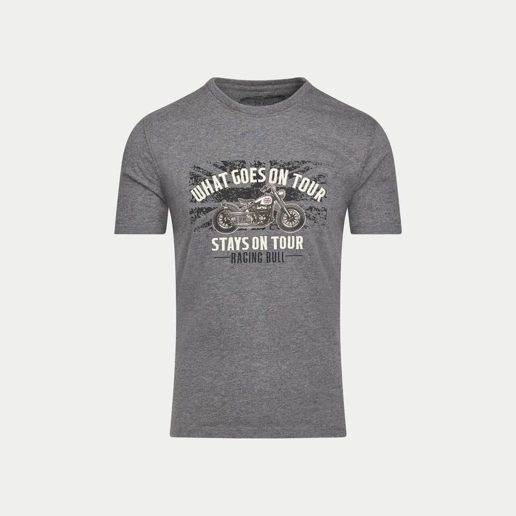 What Goes On Tour Print T-Shirt - Dark Grey Marl