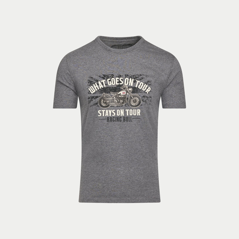 What Goes On Tour Print T-Shirt - Dark Grey Marl