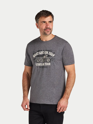 What Goes On Tour Print T-Shirt - Dark Grey Marl