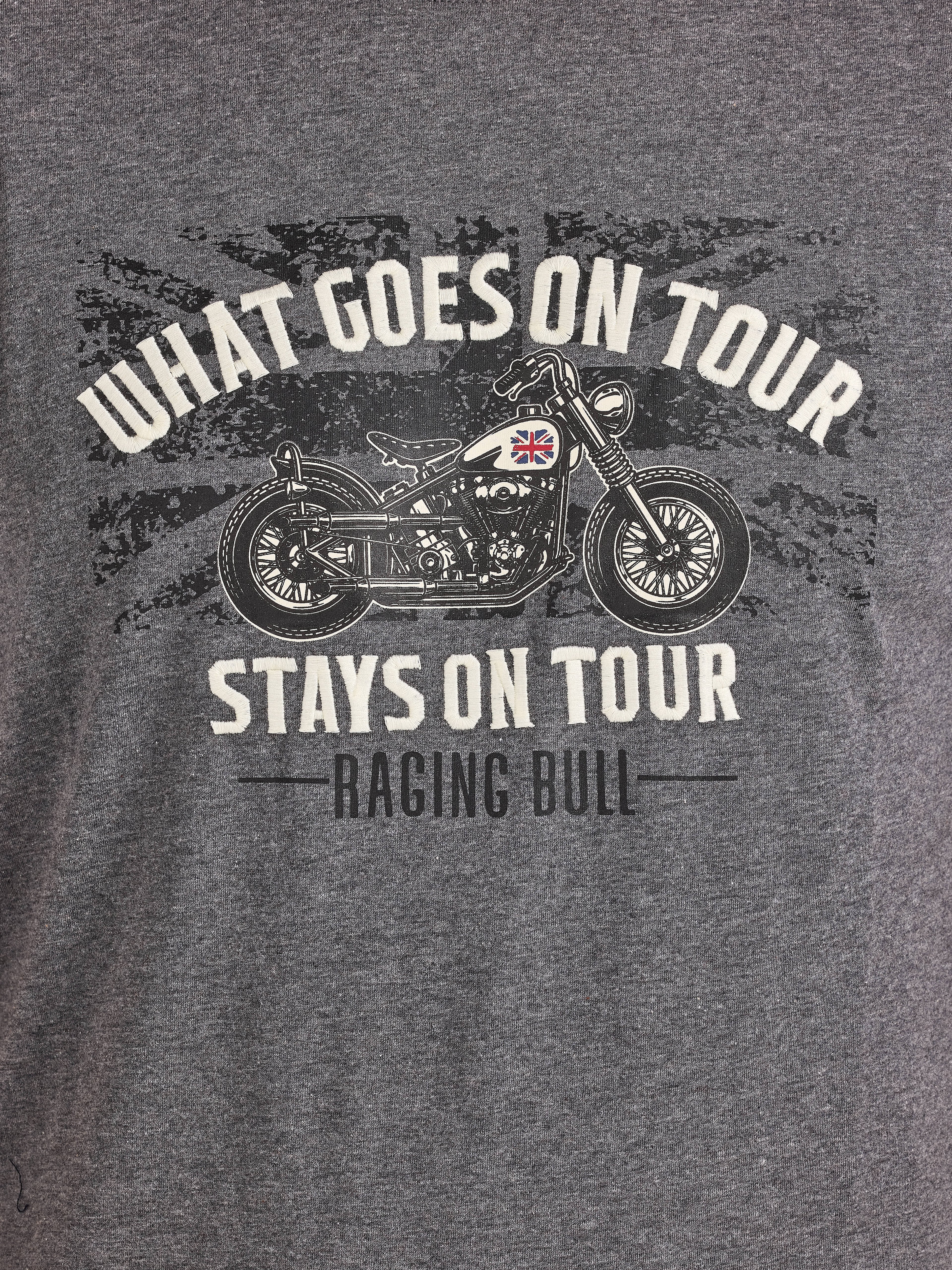 What Goes On Tour Print T-Shirt - Dark Grey Marl