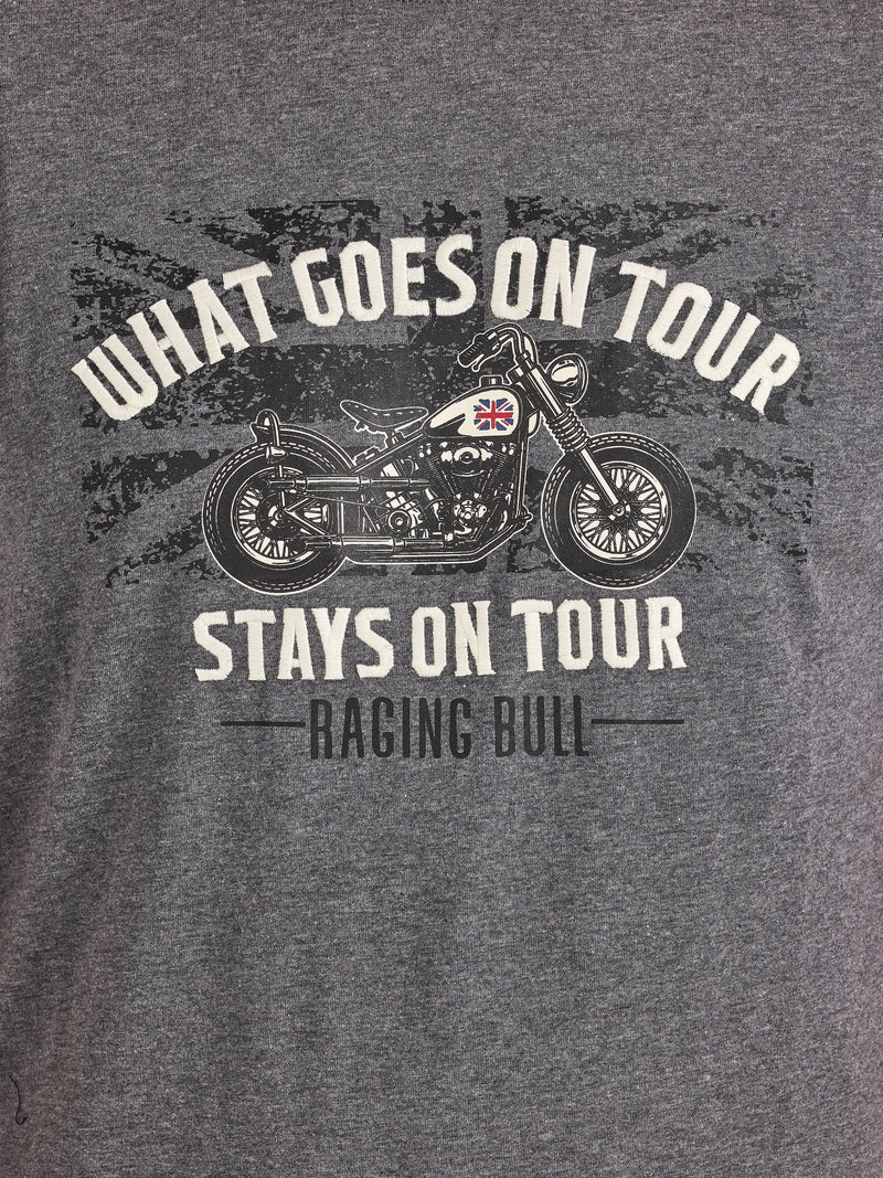 What Goes On Tour Print T-Shirt - Dark Grey Marl