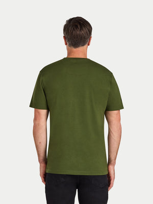 RB Bikers Club Print T-Shirt - Army Green